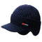 New Winter Men's Hat โ Outdoor Ear Protection Warm Knitted Cap with Windproof Visor, Thick Bicycle Scarf Cap for Men