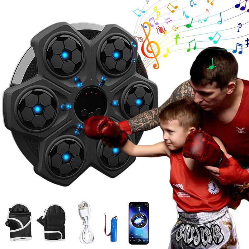 Smart Bluetooth-Compatible Boxing Machine, Wall Mounted Boxing Mat, Music Boxing Target, Home, Indoor, and Gym Music, Exercise Coordination