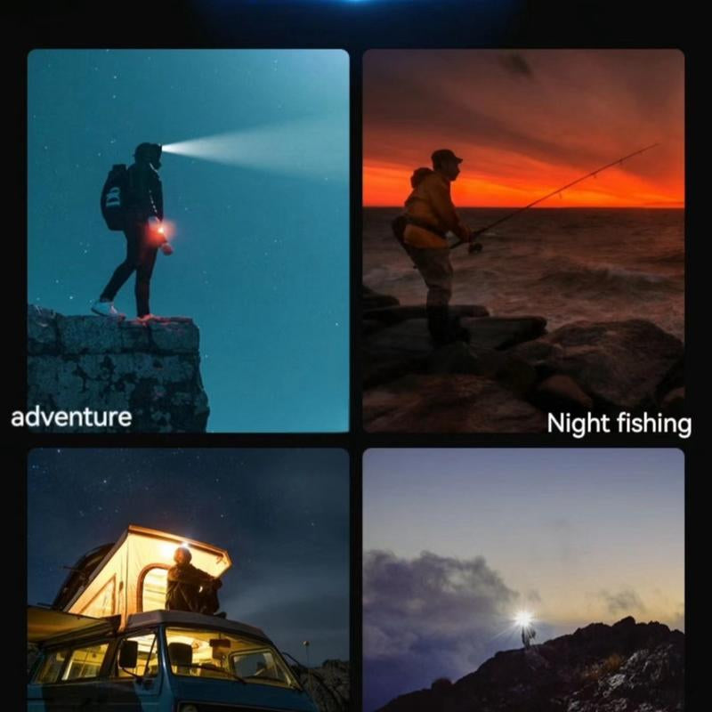 Headlamp Rechargeable, 800Lm Ultra Bright 5 LED Headlight Flashlight, USB Rechargeable Portable Headlamps, Waterproof Forehead Flashlight with 3 Modes Light for Outdoors Camping Hunting Hiking Fishing Reading Hard Hat