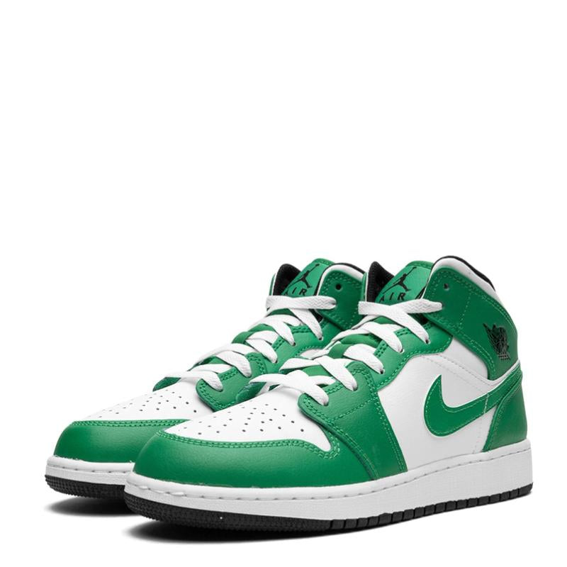 Nike Air Jordan 1 Mid Lucky Green DQ8423-301 Youth Sneakers New