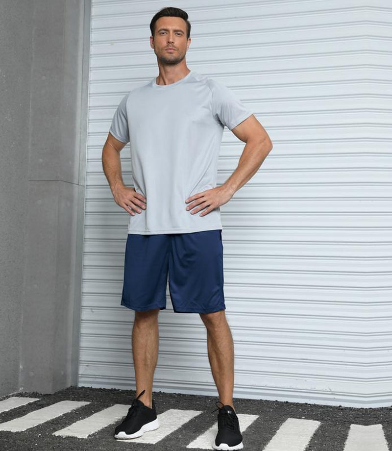 RPOVIG 5-Pack Men'S Workout Shorts Sets 5 Pack with Zippered Pockets Basketball Gym Activewear Athletic Mesh Shorts Sport Jogger