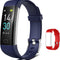 Fitness Tracker, Activity Tracker, 16 Sports Modes Waterproof Health Tracker for Women, Men, Gift(Blue, Red)