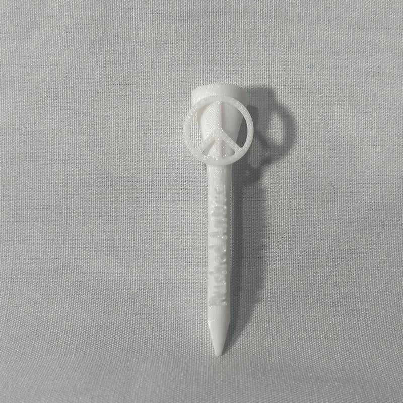PEACE SYMBOL PLASTIC GOLF TEE (PACK of 7)