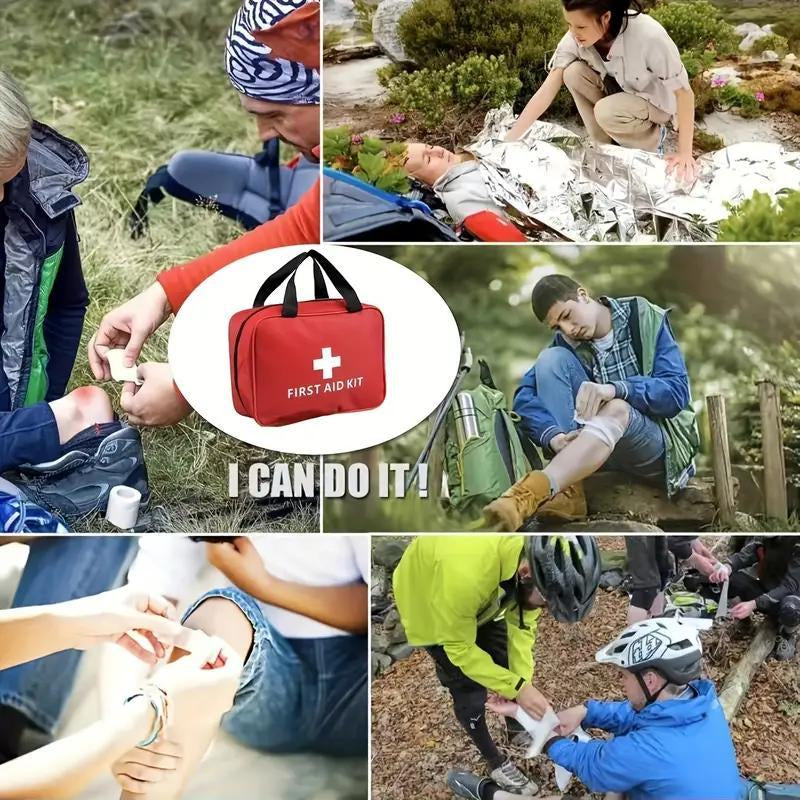 Outdoor First Aid Kit, Portable Bag for Hunting, Hiking, Camping, Includes Emergency Supplies and Accessories for Multi-Purpose Use, Christmas Gift