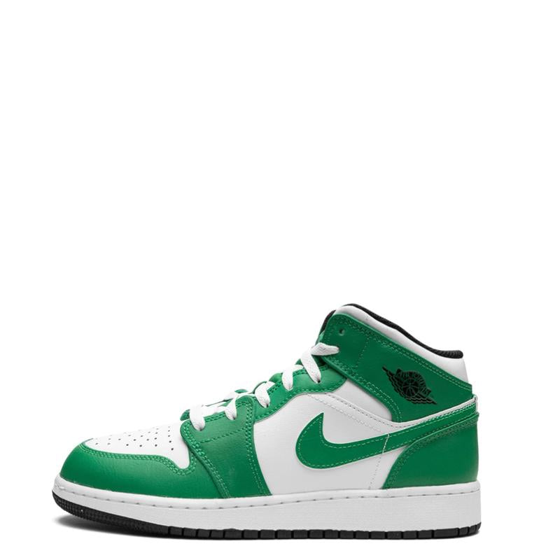 Nike Air Jordan 1 Mid Lucky Green DQ8423-301 Youth Sneakers New