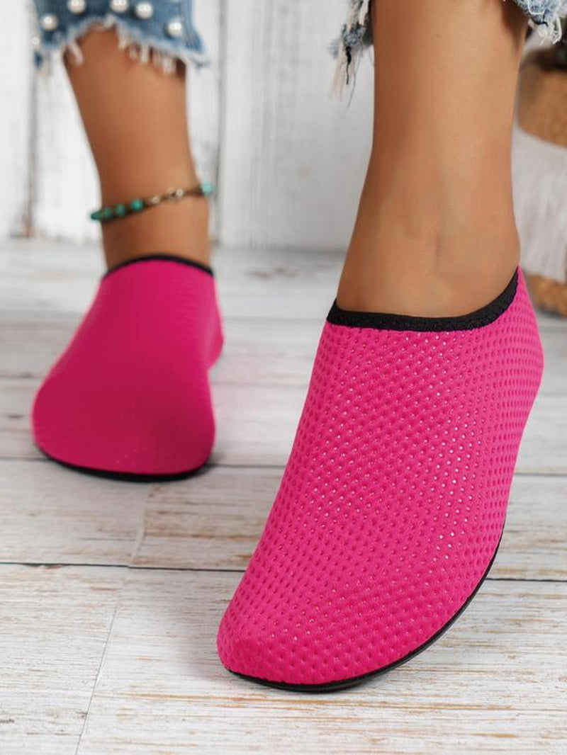 Women'S Fashion Textured Non-Slip Water Shoes, 1 Pair Summer 2024 Casual Soft Comfortable Breathable Swim Shoes for Beach, Fast Drying Yoga Socks Shoes, Swimming Surfing Shoes