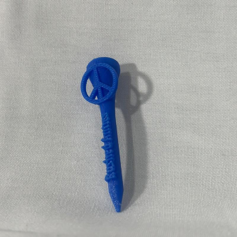 PEACE SYMBOL PLASTIC GOLF TEE (PACK of 7)