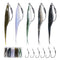 Bombrooster Fishing Baits Paddle Tail Swimbaits, 15Pcs/25Pcs/30Pcs/40Pcs Soft Plastic Lures Jerkbait Fishing Lure